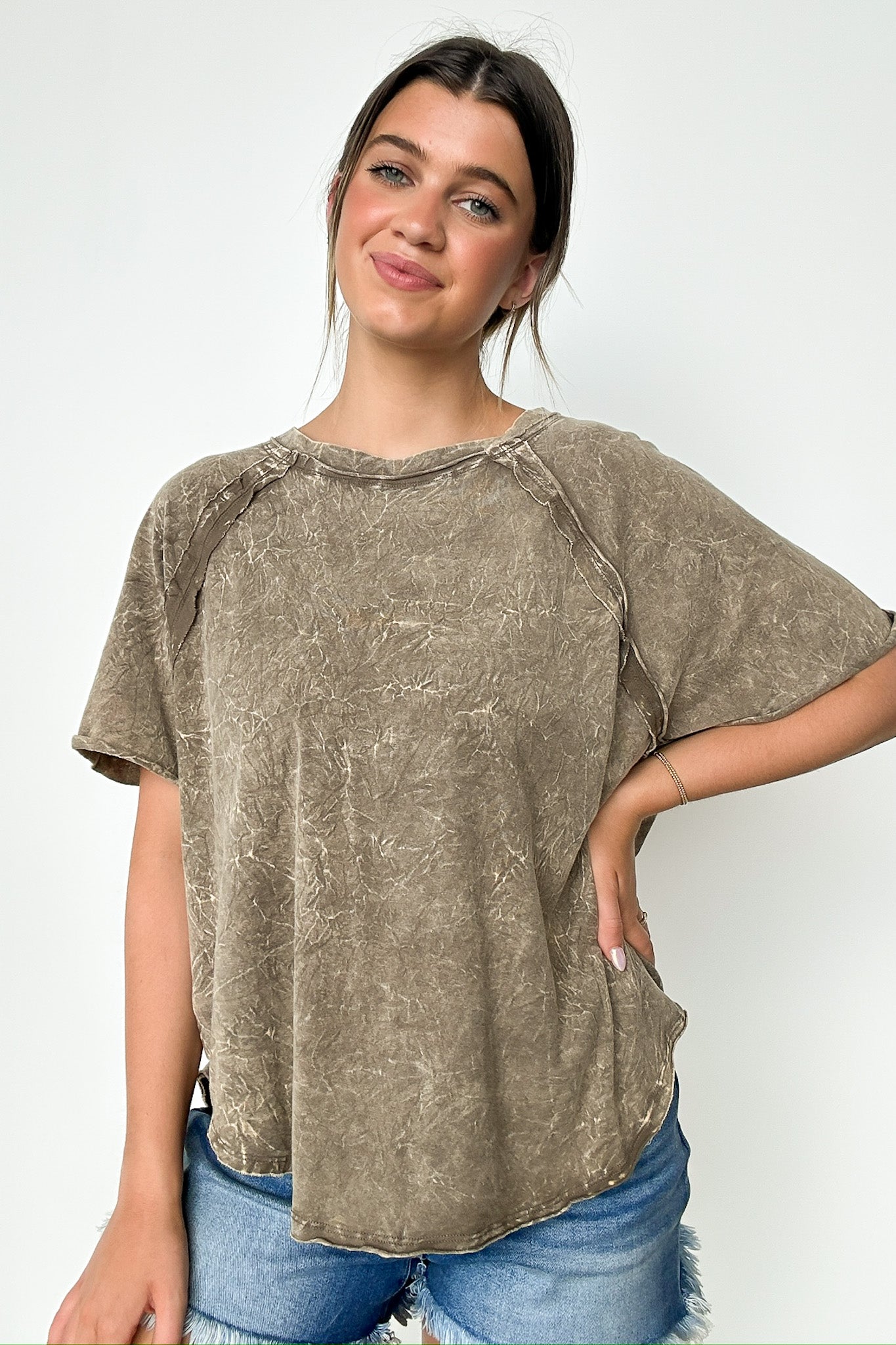 Carowyn Mineral Wash Relaxed Fit Top - BACK IN STOCK
