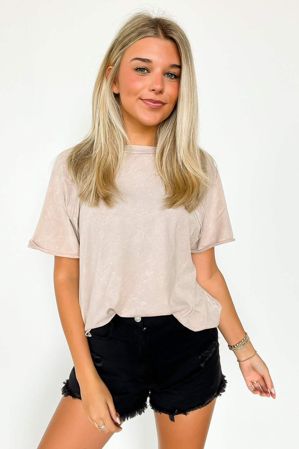 Ash Mocha / S Carowyn Mineral Wash Relaxed Fit Top - BACK IN STOCK - Madison and Mallory