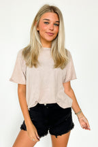 Ash Mocha / S Carowyn Mineral Wash Relaxed Fit Top - BACK IN STOCK - Madison and Mallory