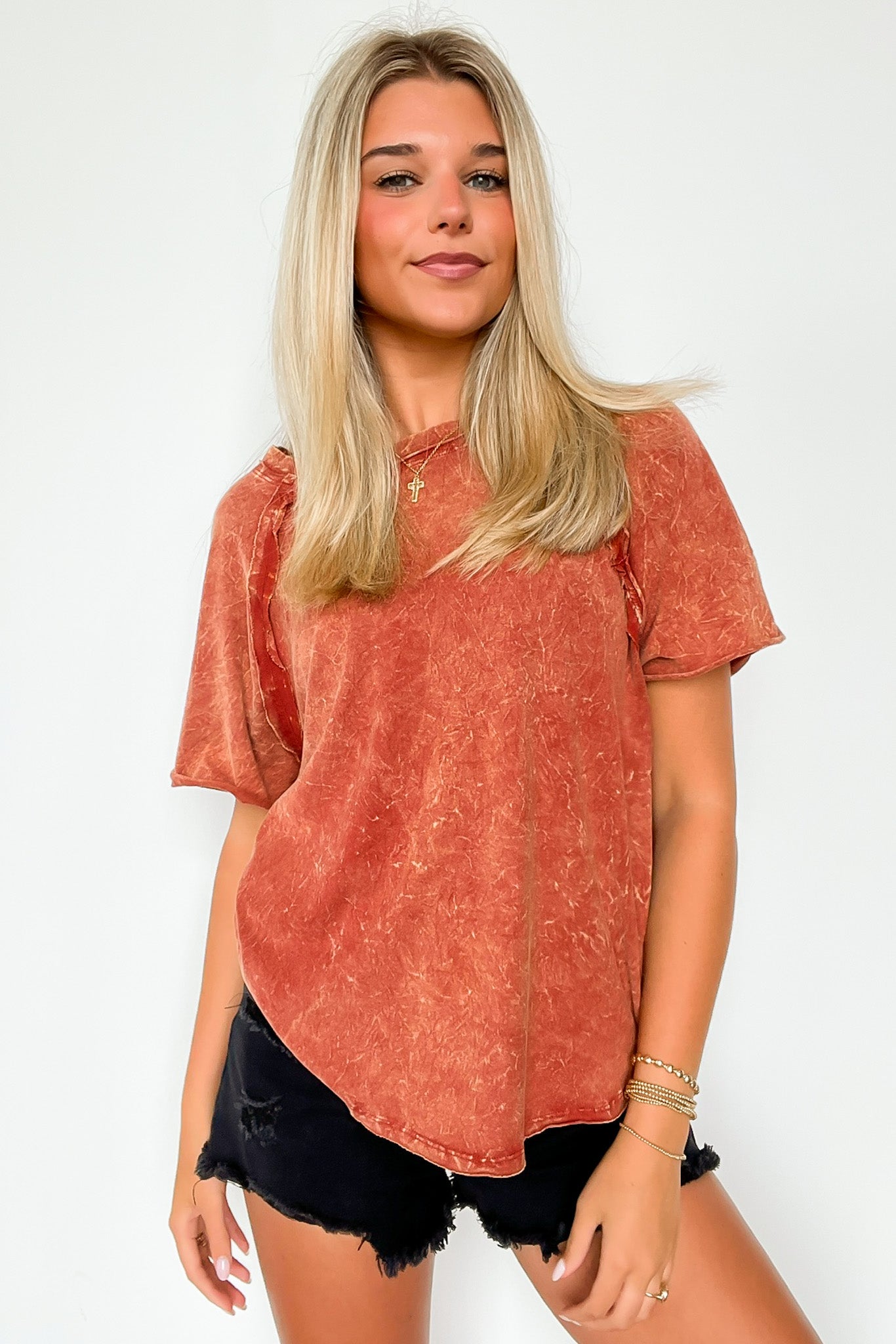 Carowyn Mineral Wash Relaxed Fit Top - BACK IN STOCK - Madison and Mallory