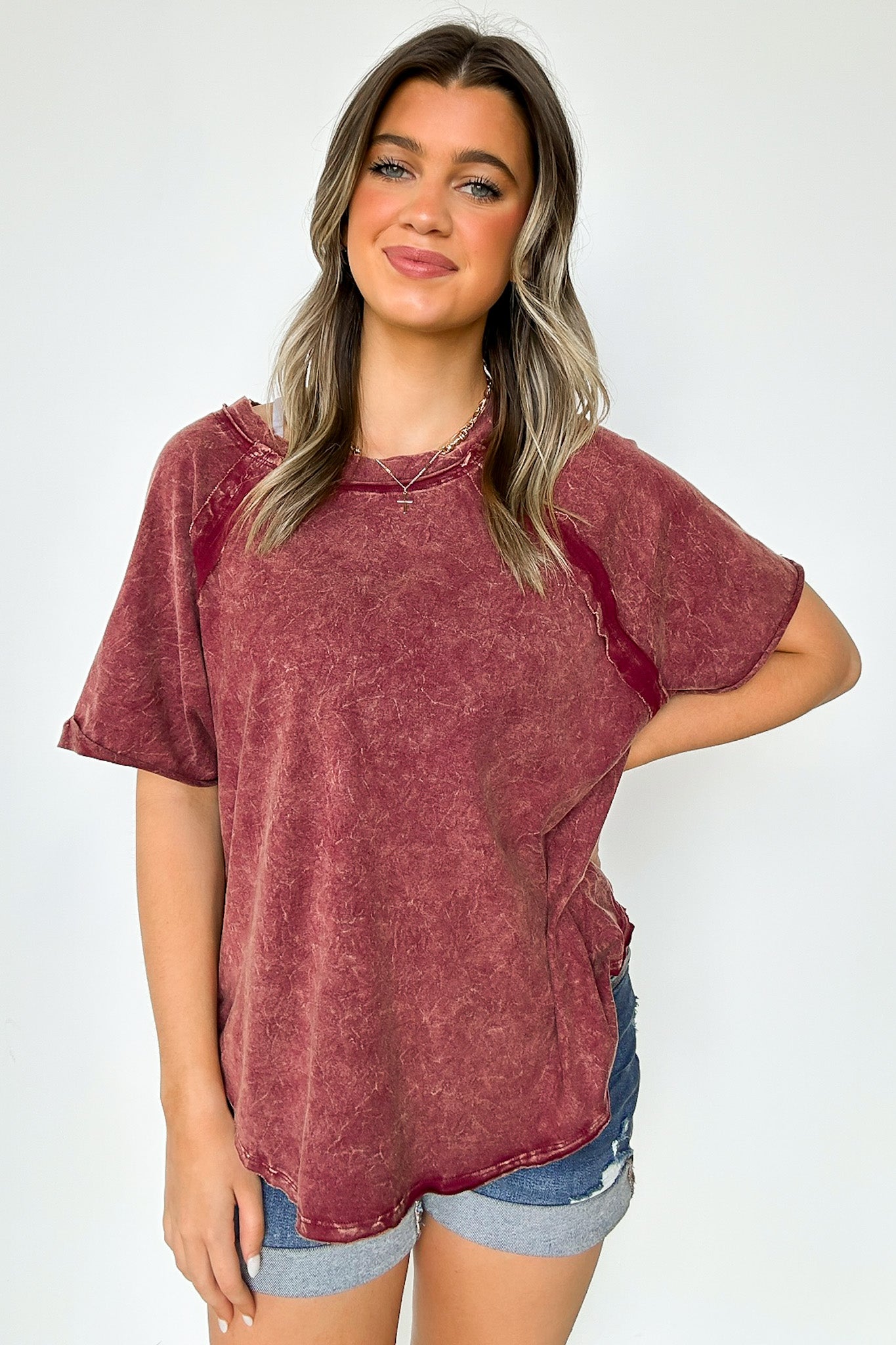  Carowyn Mineral Wash Relaxed Fit Top - BACK IN STOCK - Madison and Mallory