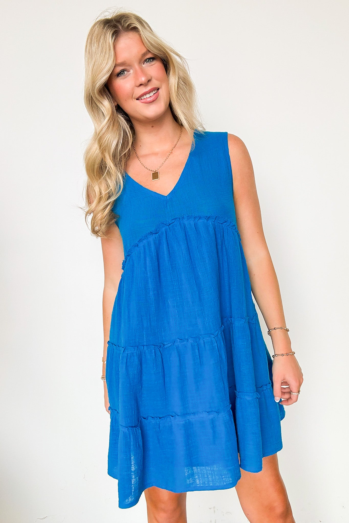 Caspian / S Caspian Flowy V-Neck Dress - FINAL SALE - Madison and Mallory