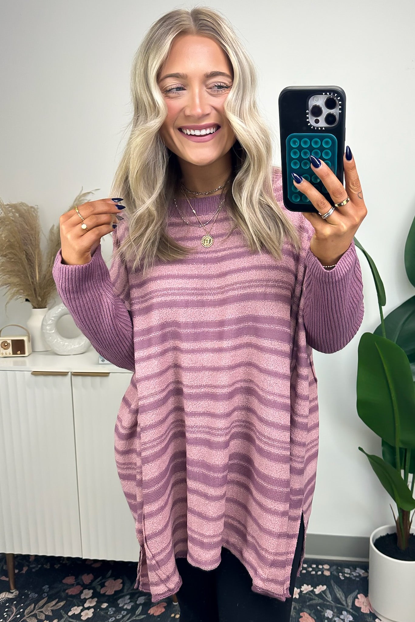  Cassidie Relaxed Fit Striped Sweater - Madison and Mallory