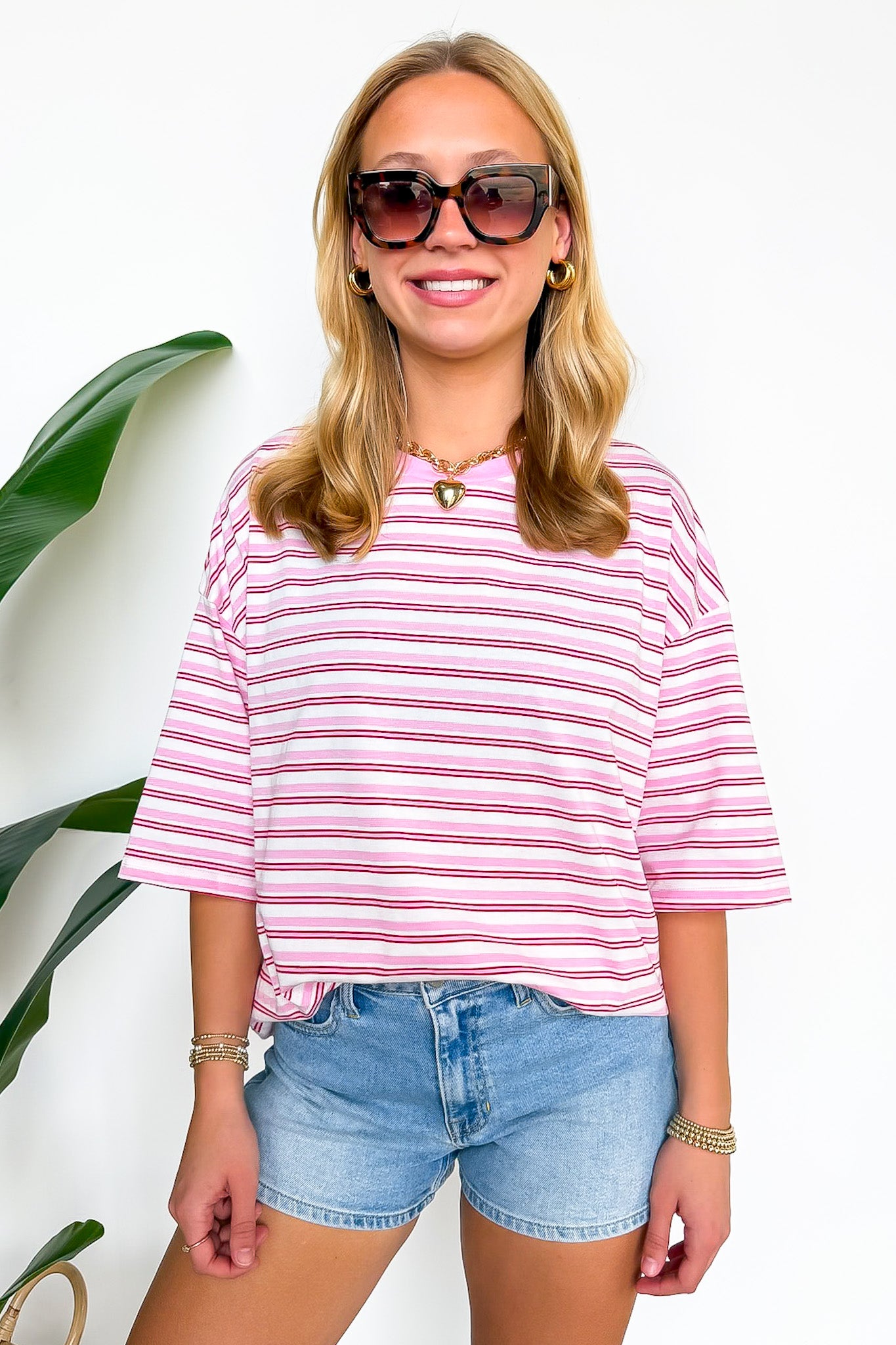Casual Charm Relaxed Fit Striped Top - Madison and Mallory