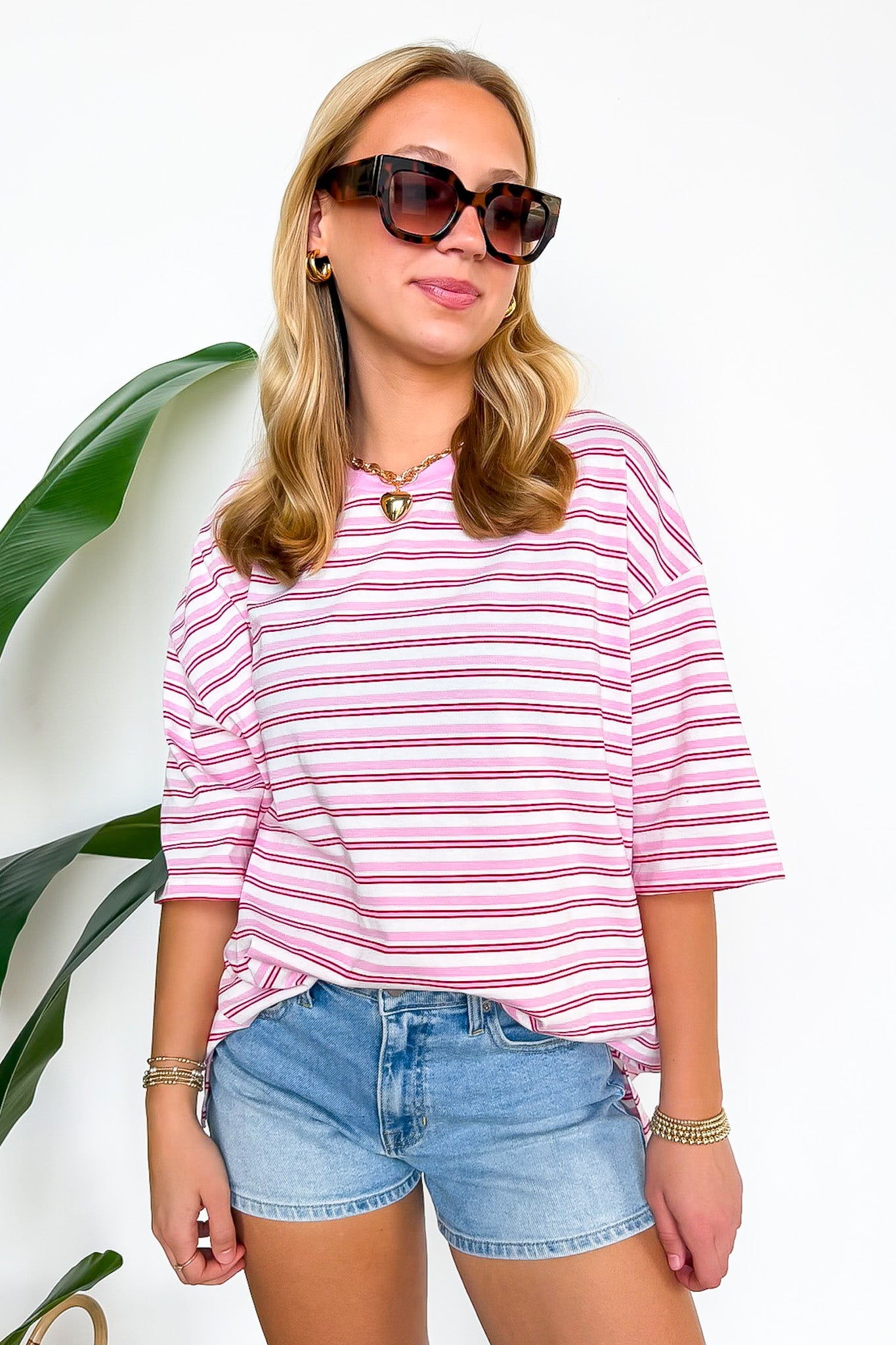 Casual Charm Relaxed Fit Striped Top - Madison and Mallory