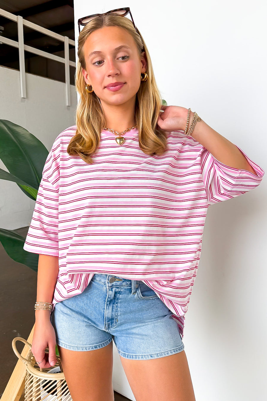 Casual Charm Relaxed Fit Striped Top - Madison and Mallory