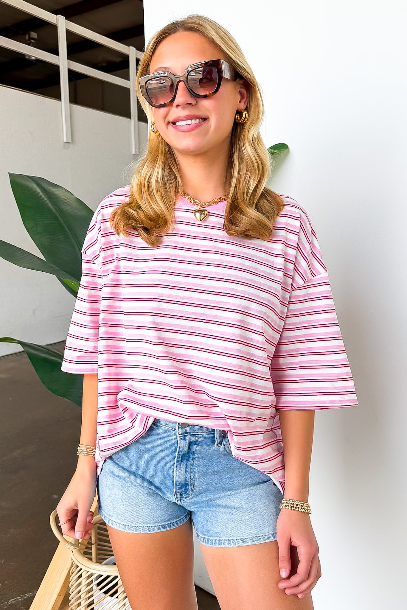 Casual Charm Relaxed Fit Striped Top - Madison and Mallory