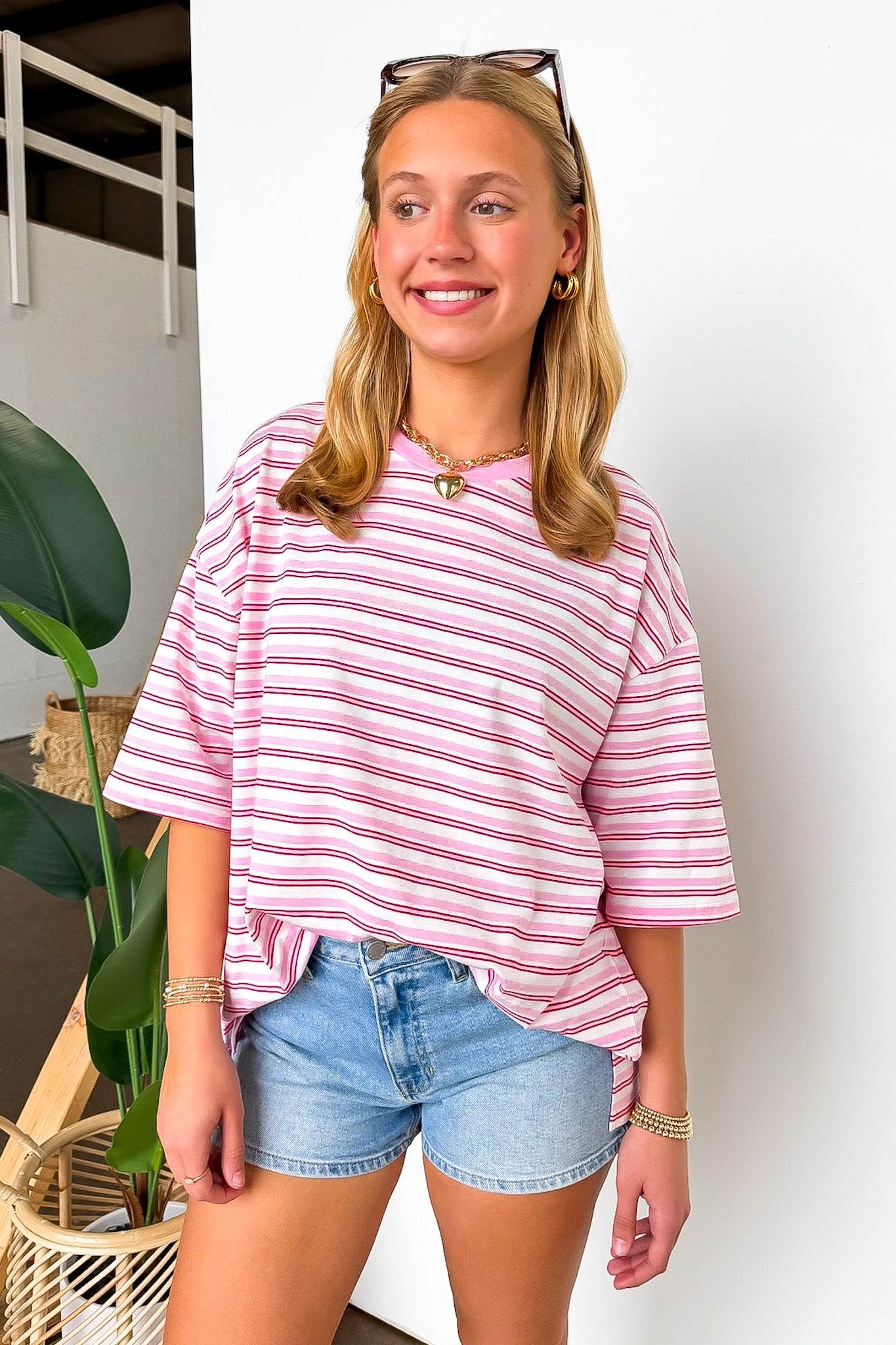 Casual Charm Relaxed Fit Striped Top - Madison and Mallory