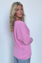 Casual Chic Rib Knit Patch Pocket V-Neck Top - FINAL SALE - Madison and Mallory
