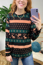  Casual Coziness Print Knit Top - FINAL SALE - Madison and Mallory