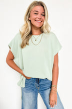 Sage / SM Casual Favorite Side Slit Tunic Top - FINAL SALE - Madison and Mallory