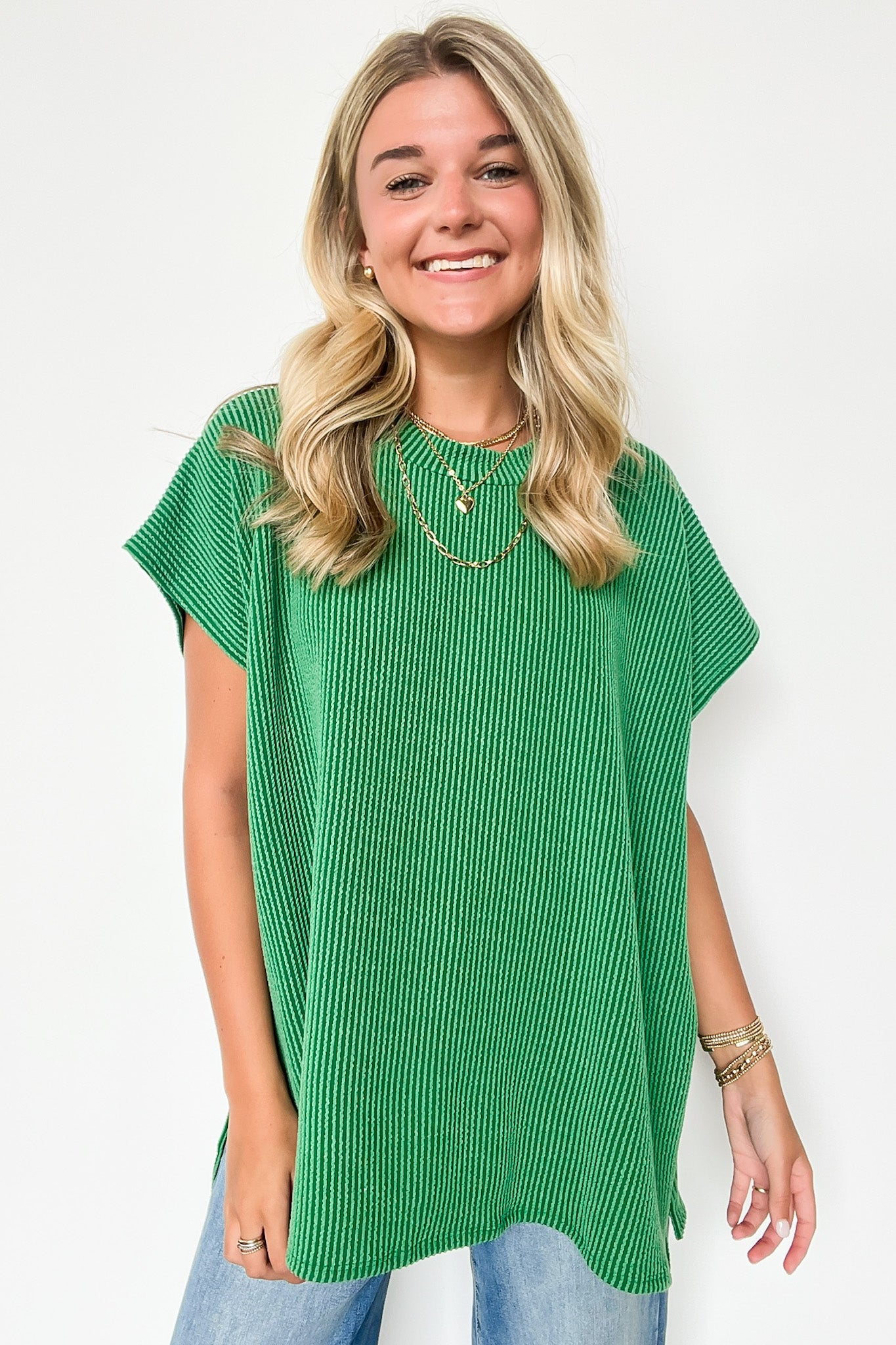  Casual Favorite Short Sleeve Side Slit Tunic Top - BACK IN STOCK - Madison and Mallory