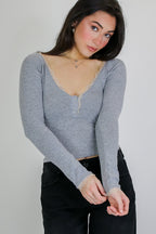 Light Gray / S Casual Charm Lace Detail Raglan Top - Madison and Mallory