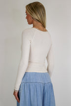 Casual Charm Lace Detail Raglan Top - Madison and Mallory