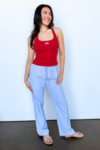 Casual Chic Striped Drawstring Pants - Madison and Mallory