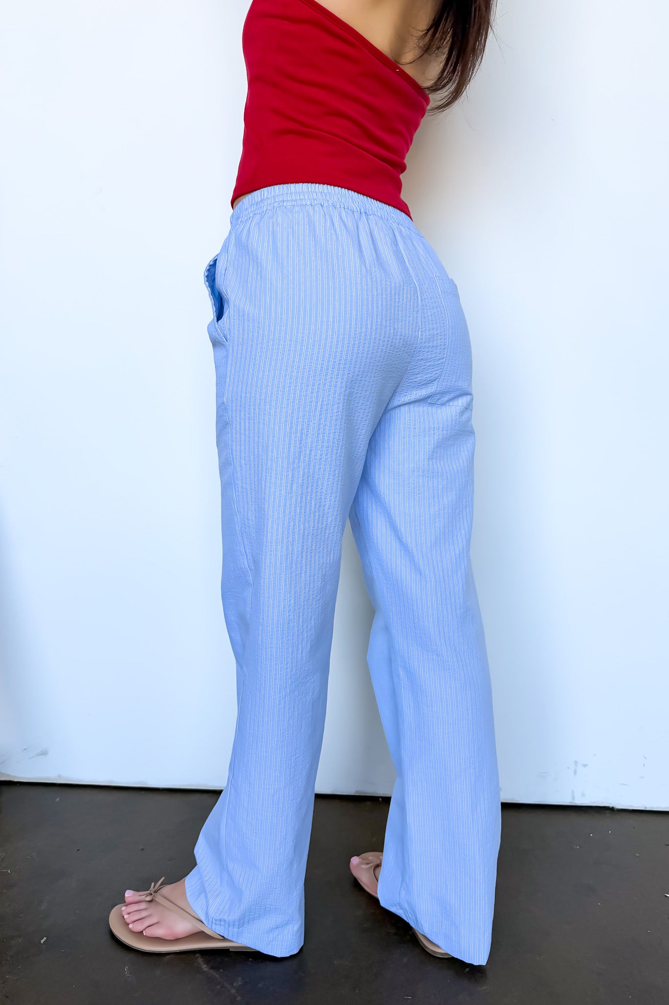 Casual Chic Striped Drawstring Pants