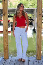 Casual Chic Striped Drawstring Pants - Madison and Mallory