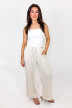 Casual Comfort Drawstring Linen Blend Pants - Madison and Mallory