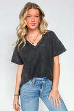 Cecily V-Neck Short Sleeve Top - BACK IN STOCK - Madison and Mallory