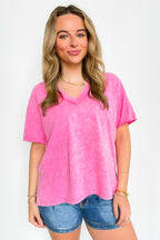 Cecily V-Neck Short Sleeve Top - BACK IN STOCK - Madison and Mallory