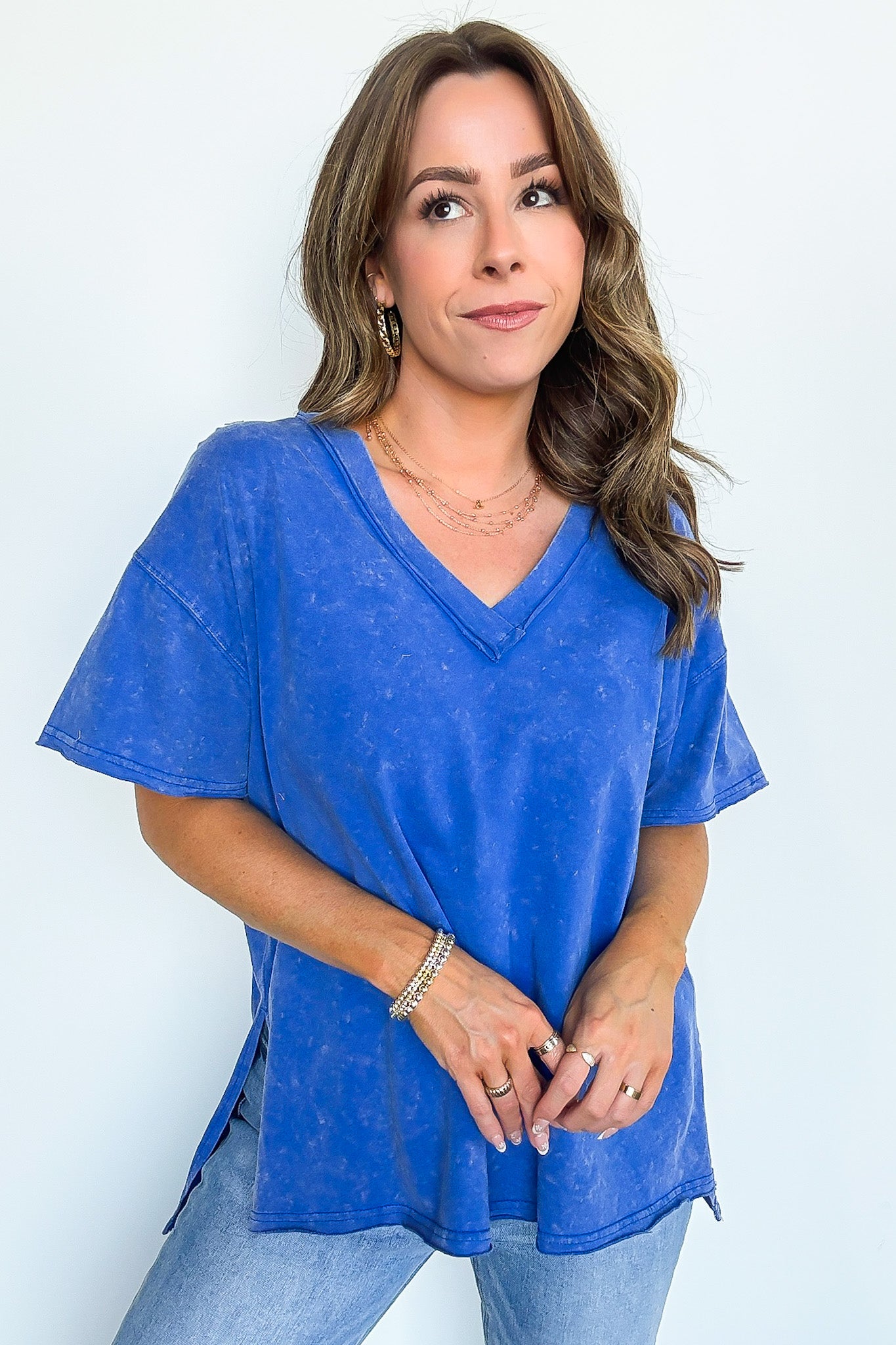 Cecily V-Neck Short Sleeve Top - Madison and Mallory