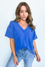 Cecily V-Neck Short Sleeve Top - BACK IN STOCK - Madison and Mallory