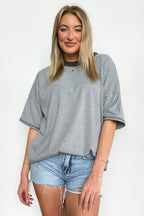 Cerise Striped Relaxed Fit Top - BACK IN STOCK - Madison and Mallory