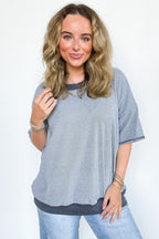 Cerise Striped Relaxed Fit Top - BACK IN STOCK - Madison and Mallory