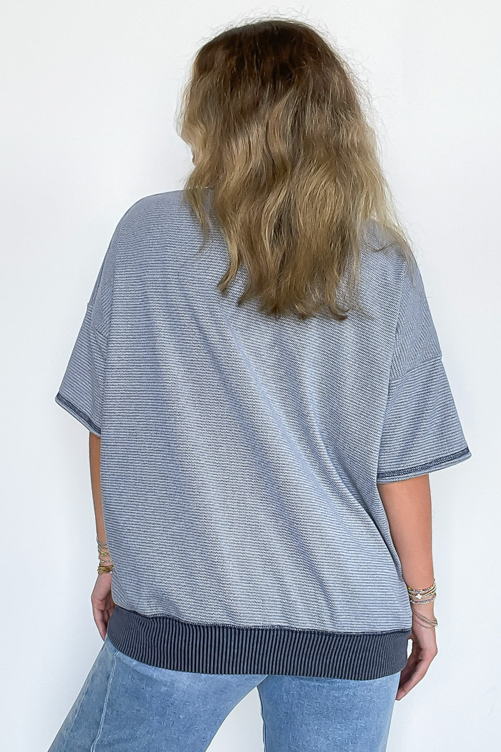 Cerise Striped Relaxed Fit Top - BACK IN STOCK - Madison and Mallory