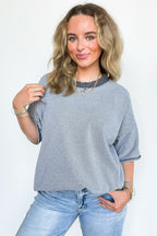 Cerise Striped Relaxed Fit Top - BACK IN STOCK - Madison and Mallory