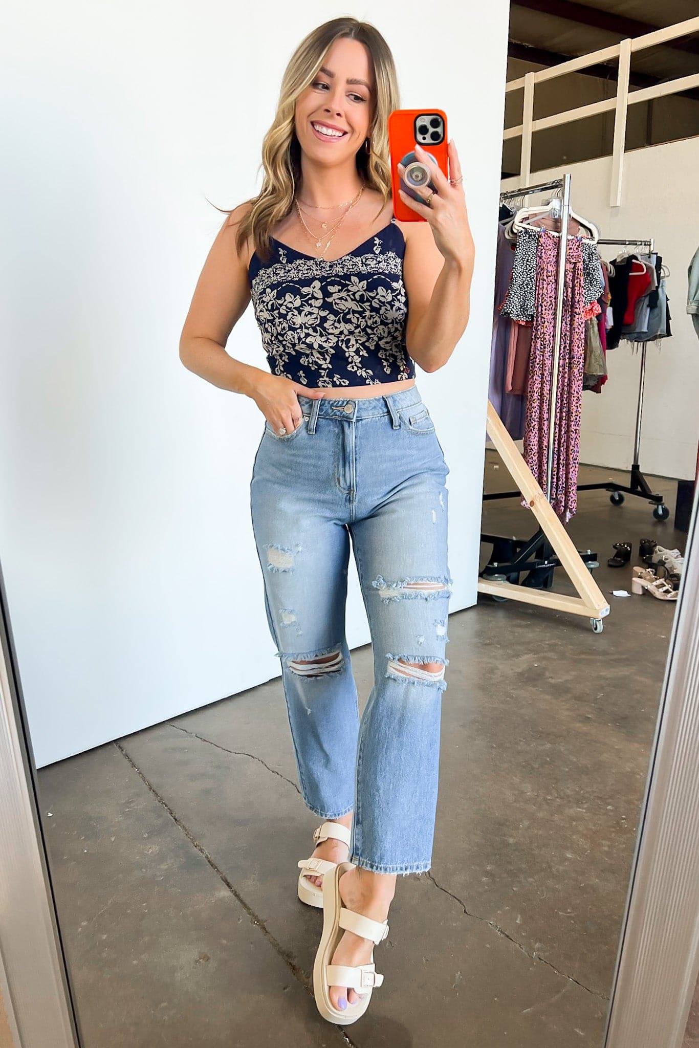  Certain to Stun Floral Print Crop Top - FINAL SALE - Madison and Mallory