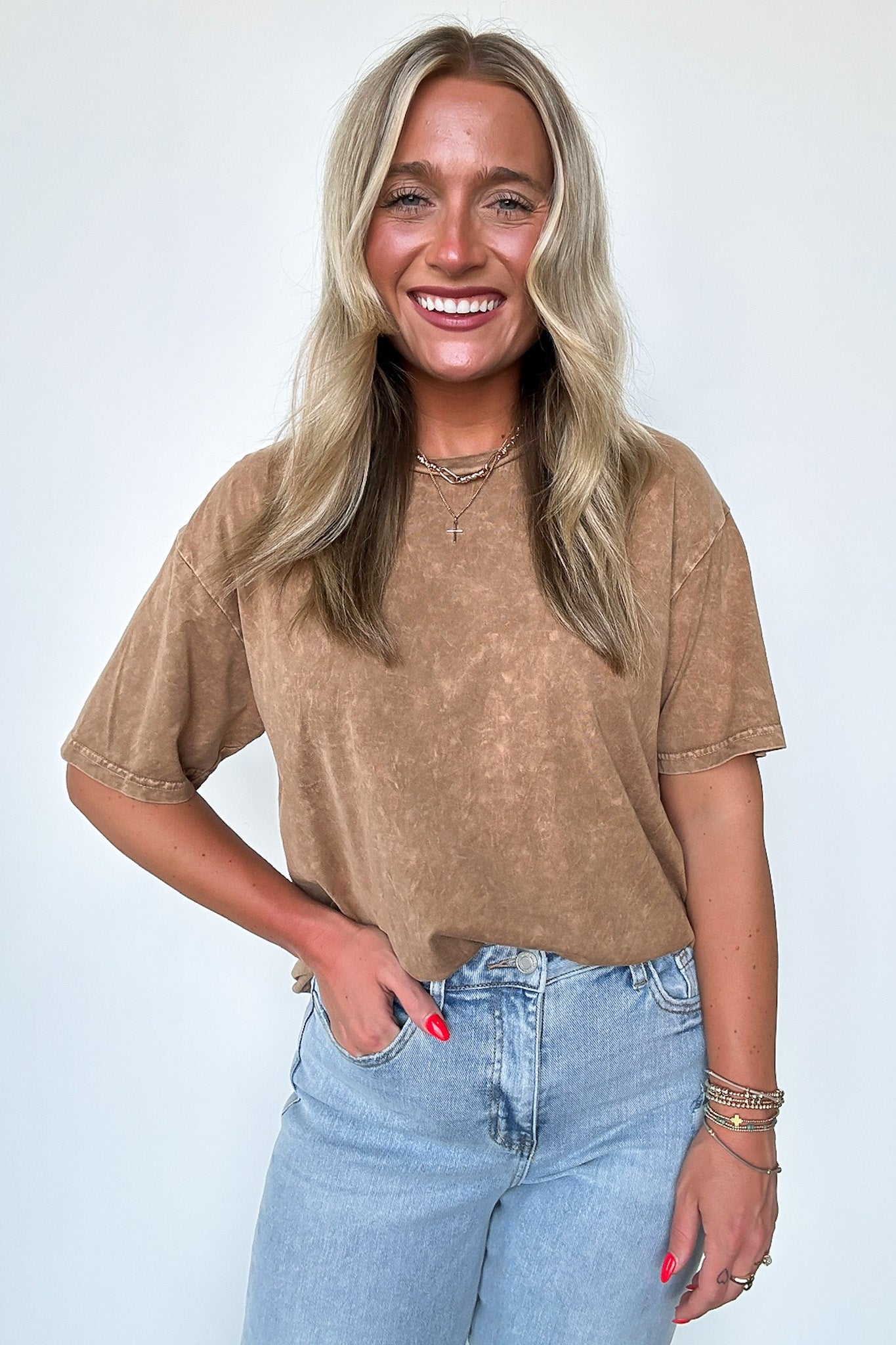 Toast / S Charlena Mineral Wash Top - FINAL SALE - Madison and Mallory