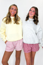 Check & Charm Heart Plaid Shorts - Madison and Mallory