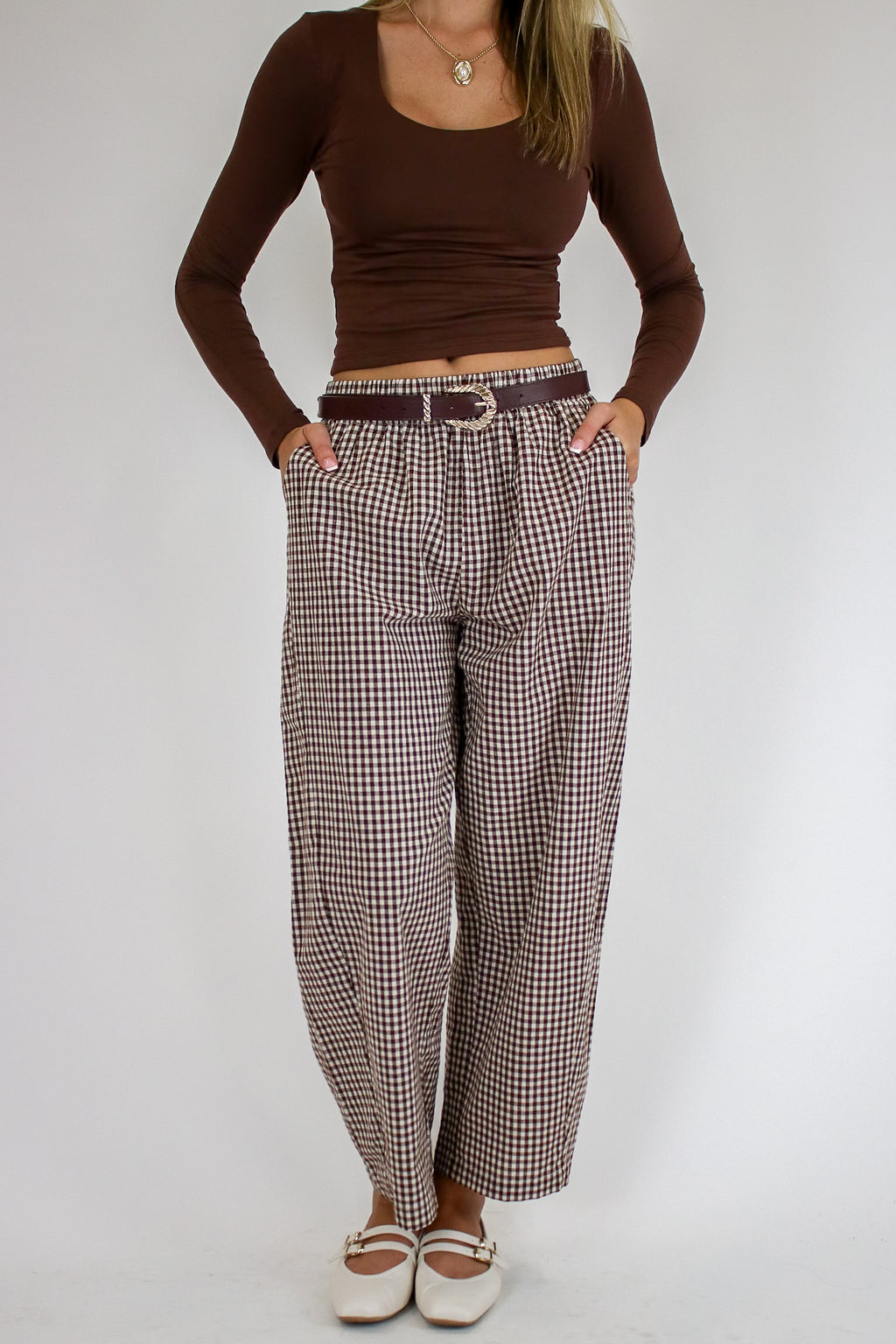 Checkered Charm Gingham Pants