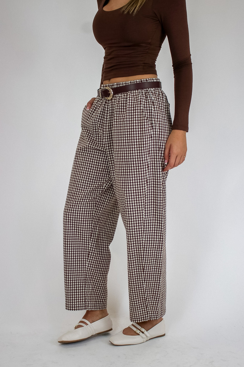 Checkered Charm Gingham Pants