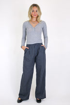 Chelsea Plaid Wide Leg Trousers