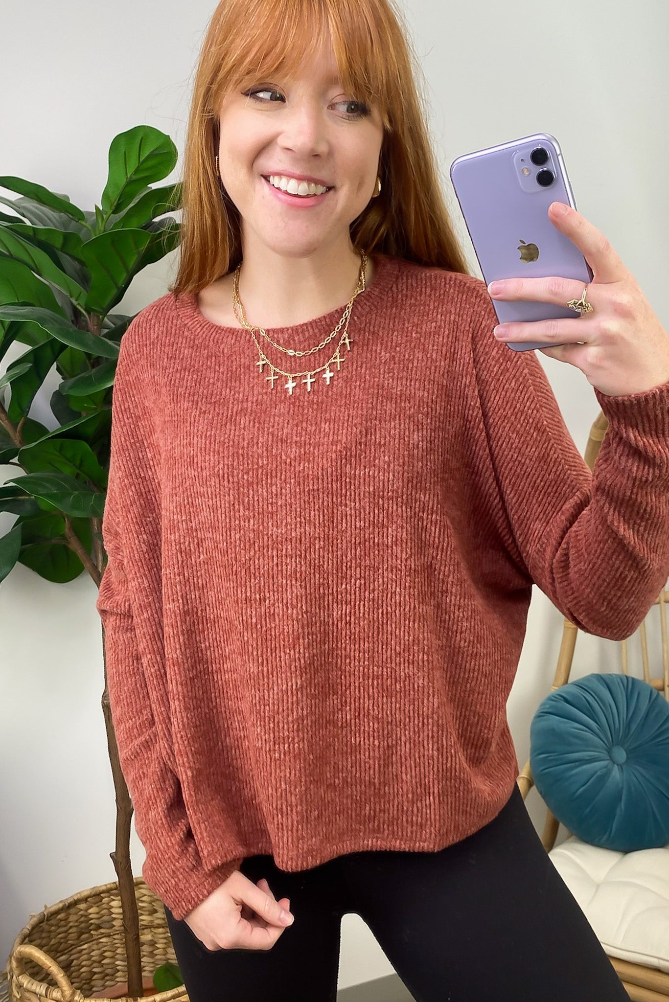  Cherilyn Ribbed Dolman Sleeve Top - BACK IN STOCK - Madison and Mallory