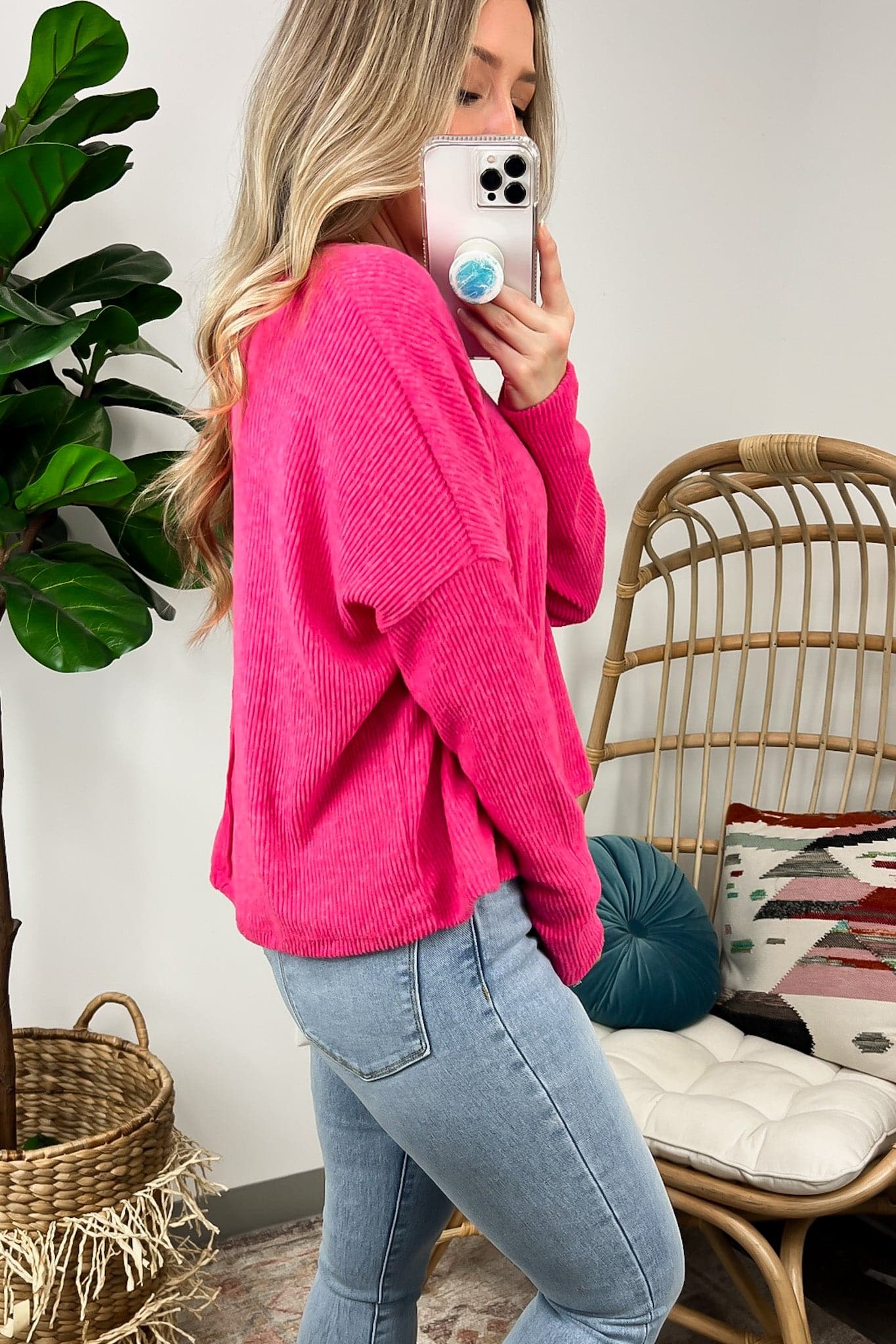  Cherilyn Ribbed Dolman Sleeve Top - BACK IN STOCK - Madison and Mallory