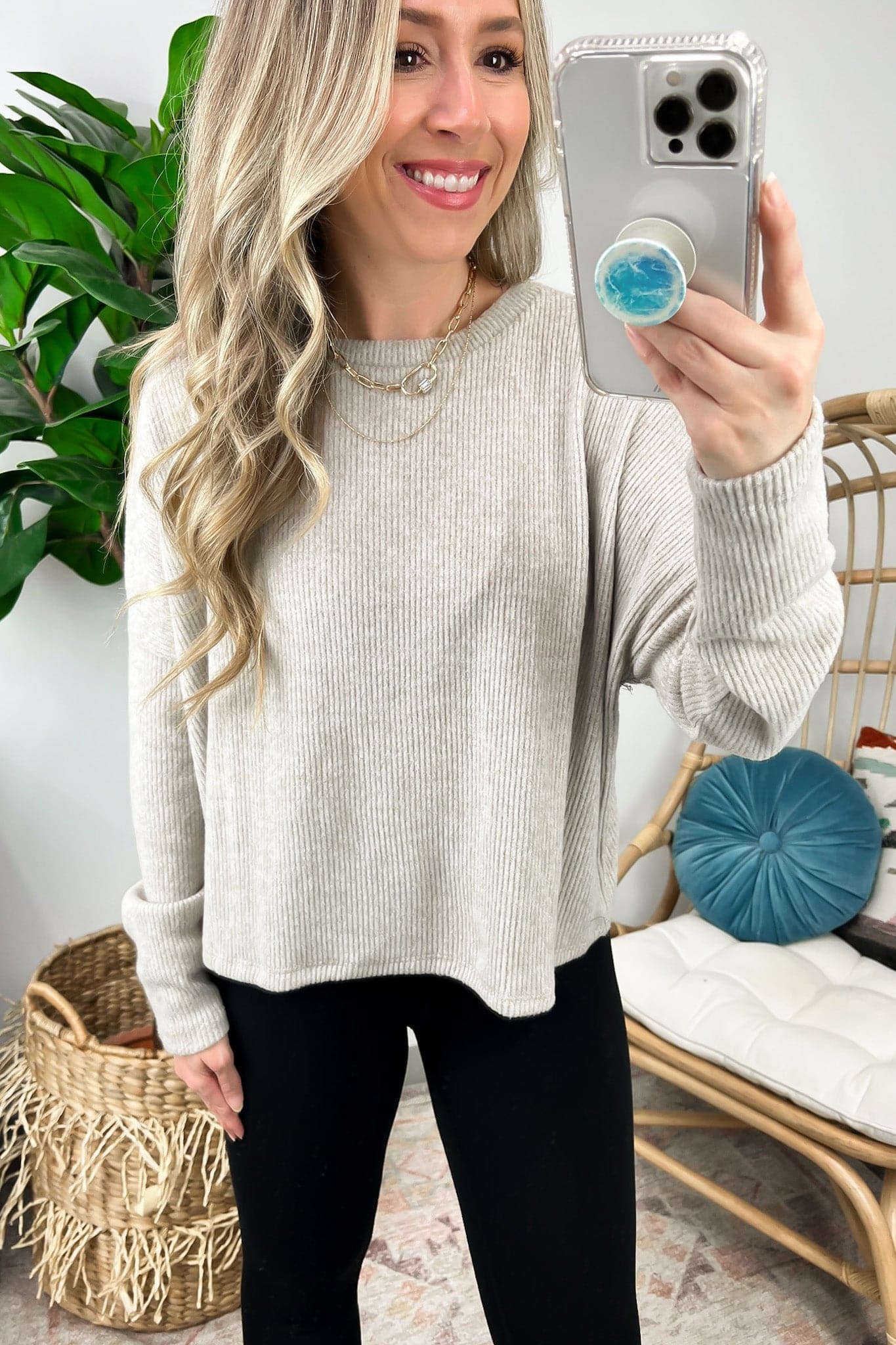  Cherilyn Ribbed Dolman Sleeve Top - BACK IN STOCK - Madison and Mallory