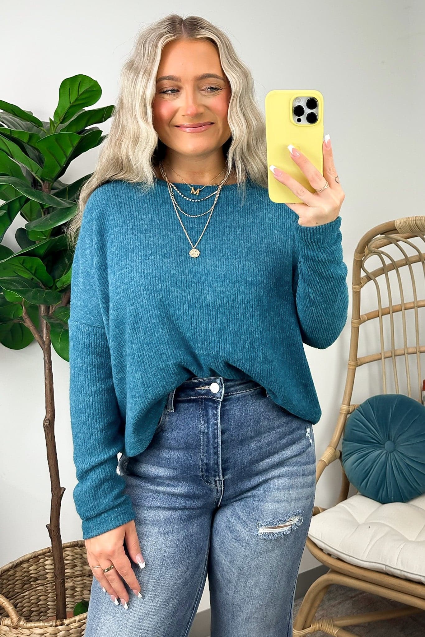  Cherilyn Ribbed Dolman Sleeve Top - BACK IN STOCK - Madison and Mallory