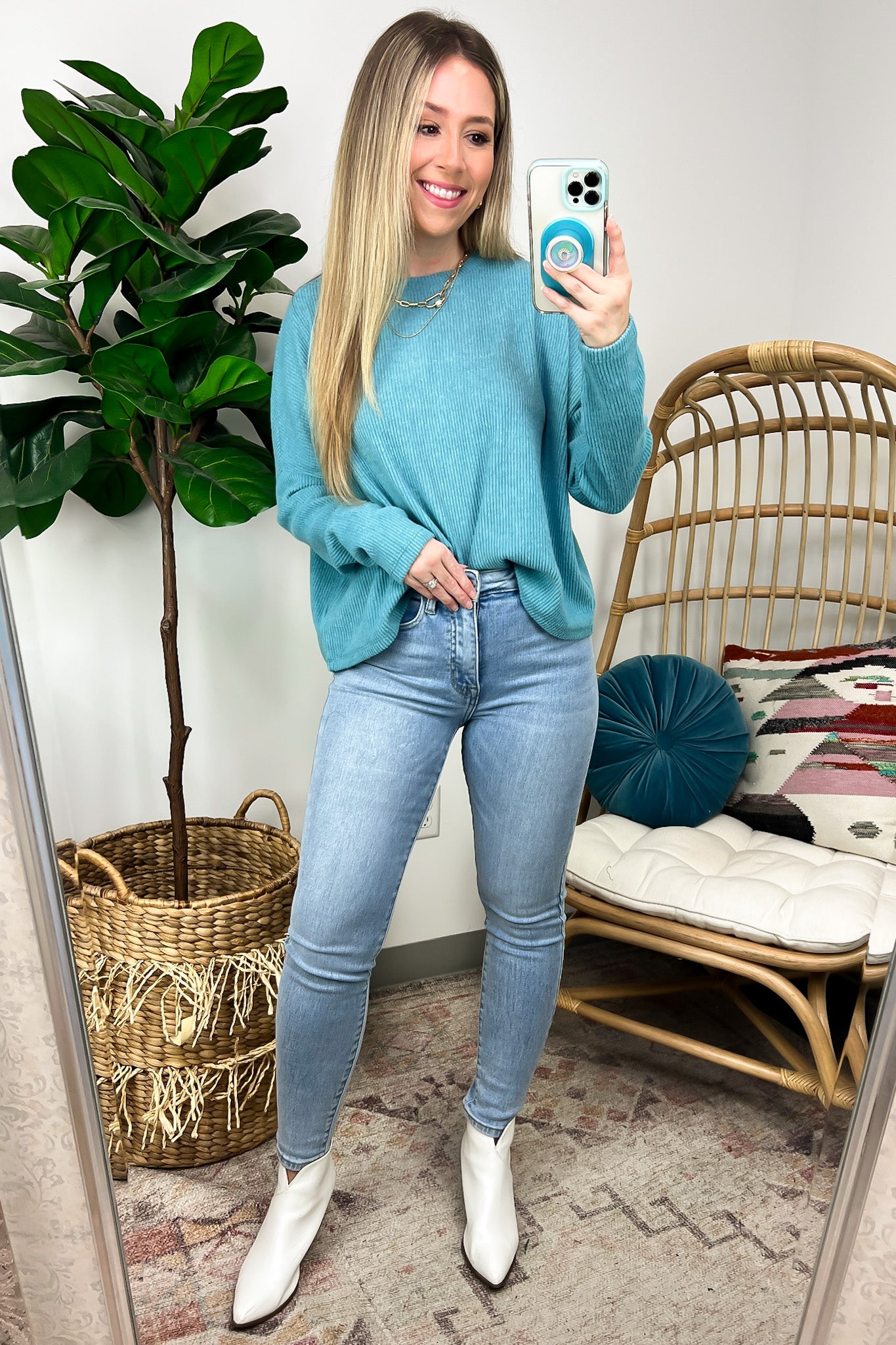  Cherilyn Ribbed Dolman Sleeve Top - BACK IN STOCK - Madison and Mallory