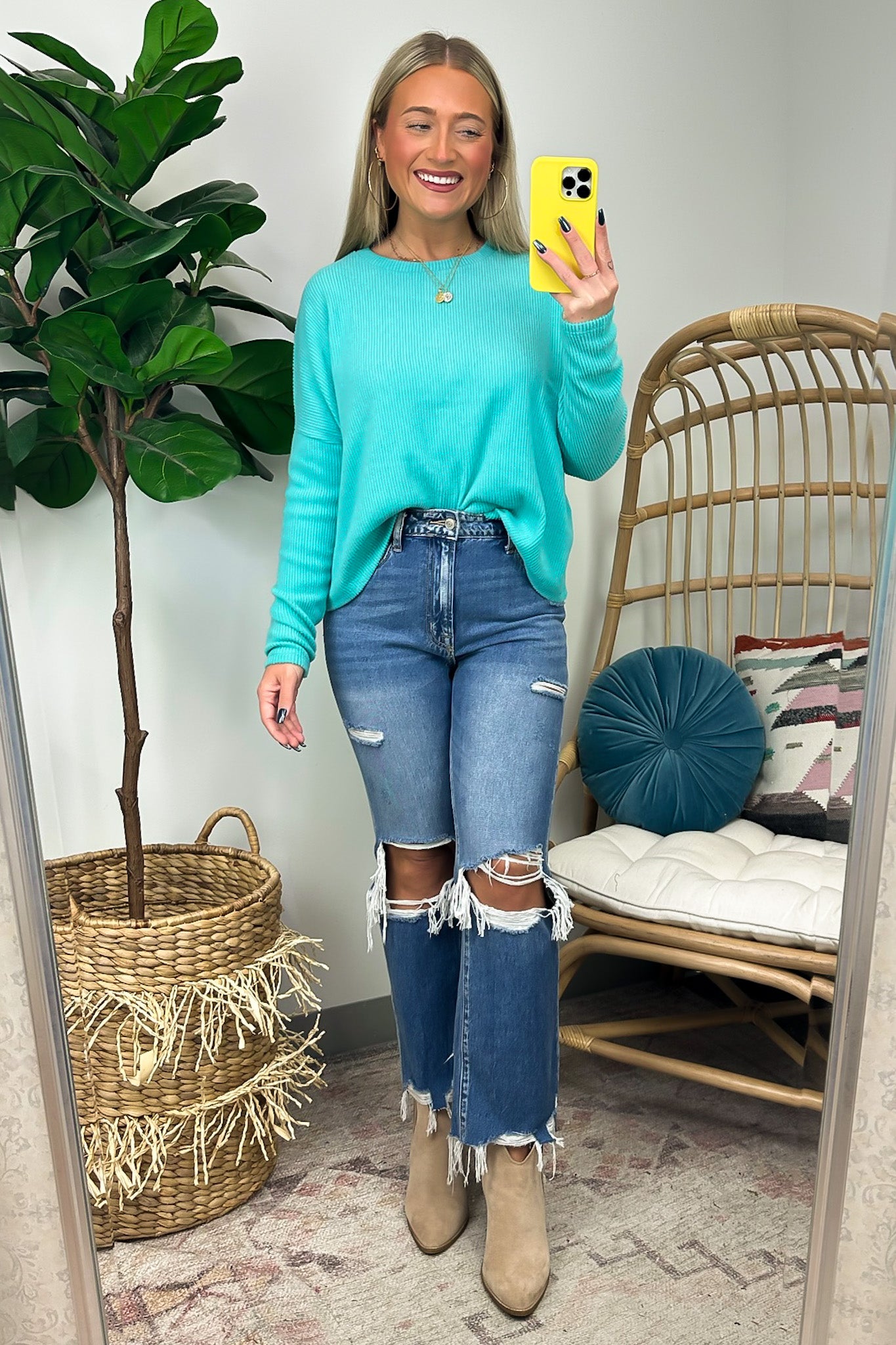  Cherilyn Ribbed Dolman Sleeve Top - BACK IN STOCK - Madison and Mallory