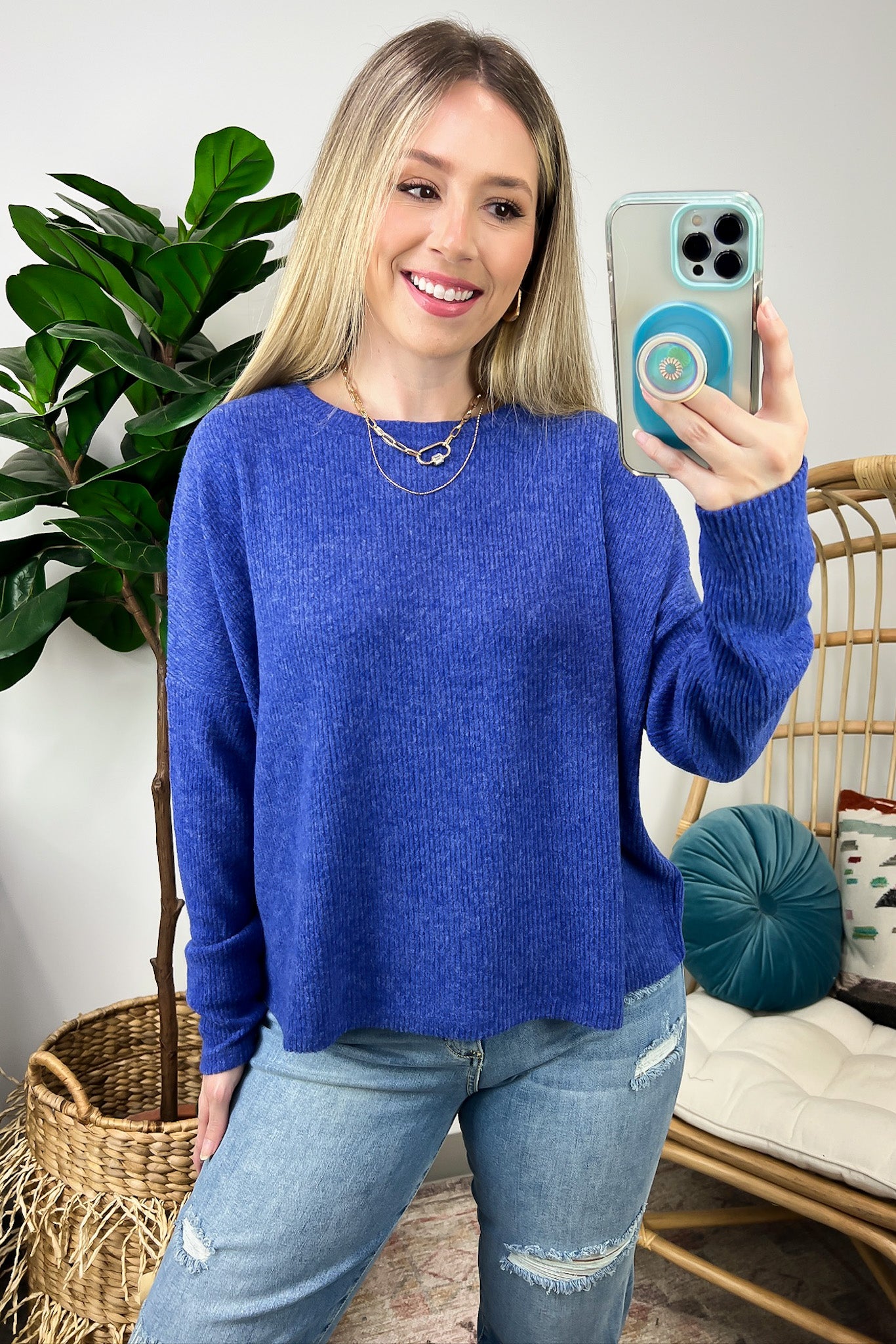  Cherilyn Ribbed Dolman Sleeve Top - BACK IN STOCK - Madison and Mallory