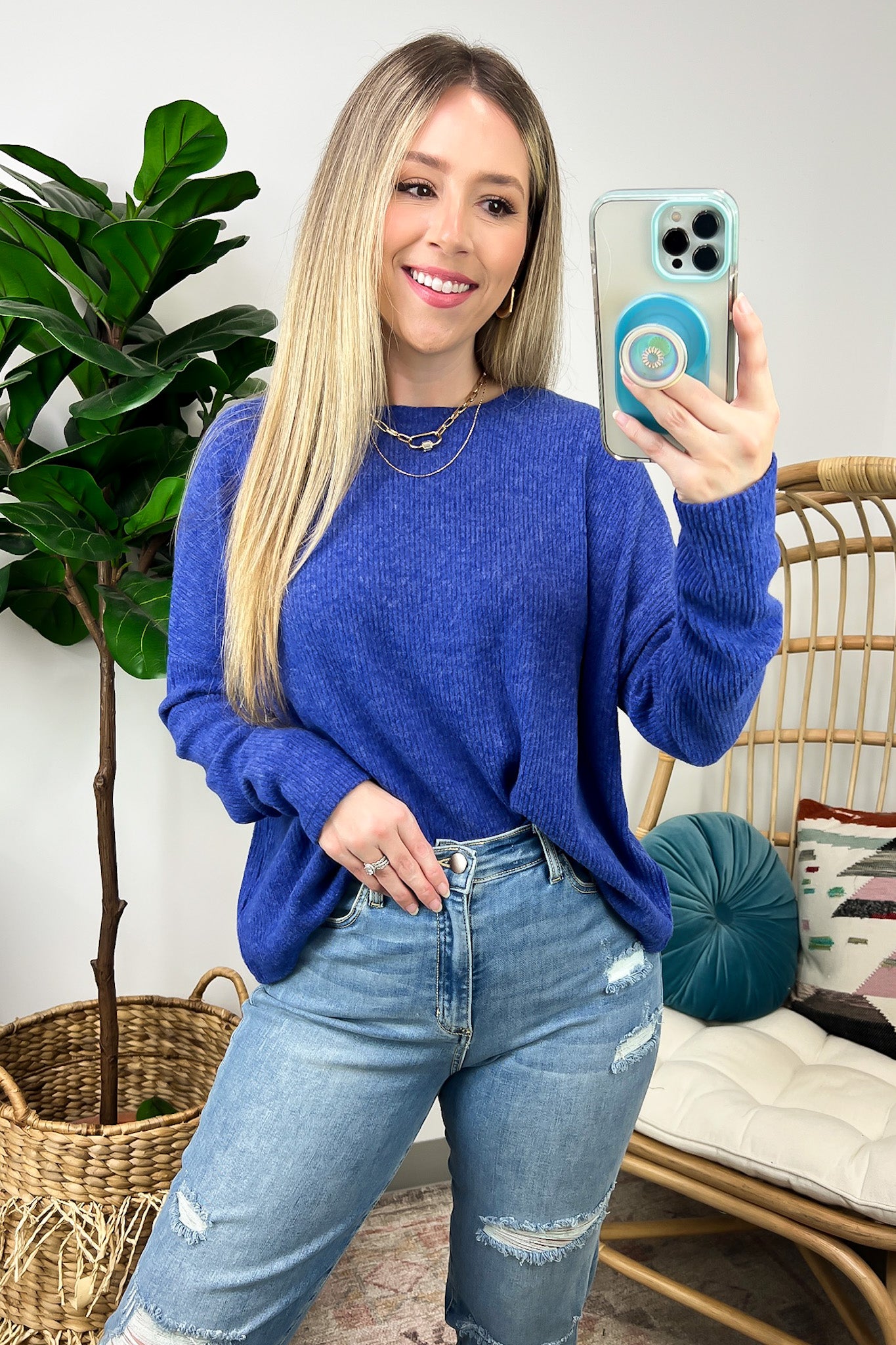  Cherilyn Ribbed Dolman Sleeve Top - BACK IN STOCK - Madison and Mallory