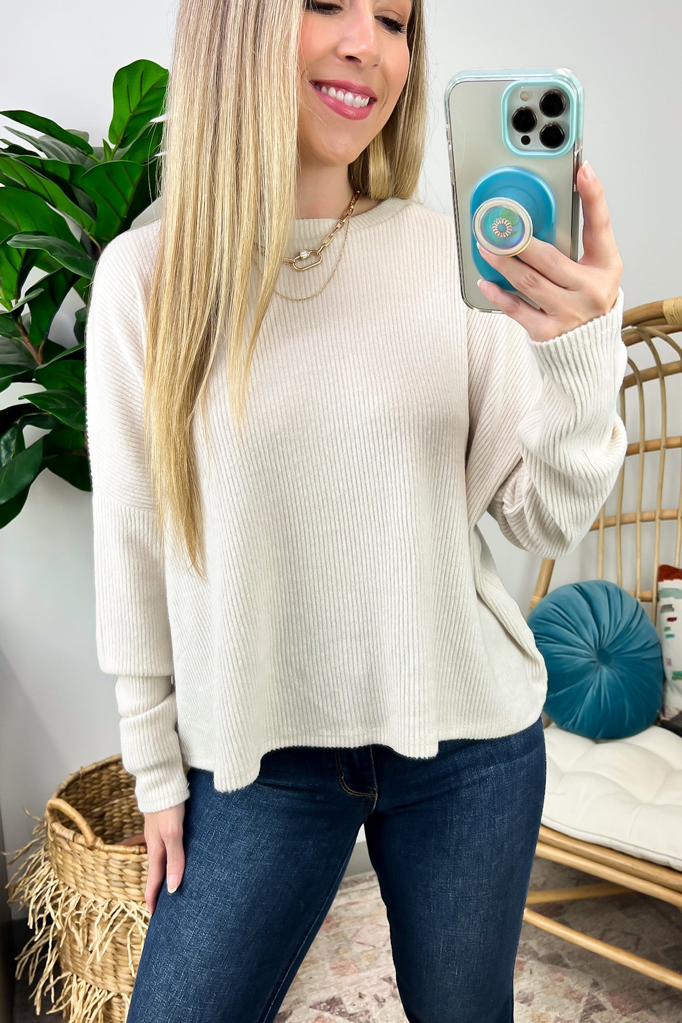 Cherilyn Ribbed Dolman Sleeve Top - BACK IN STOCK - Madison and Mallory