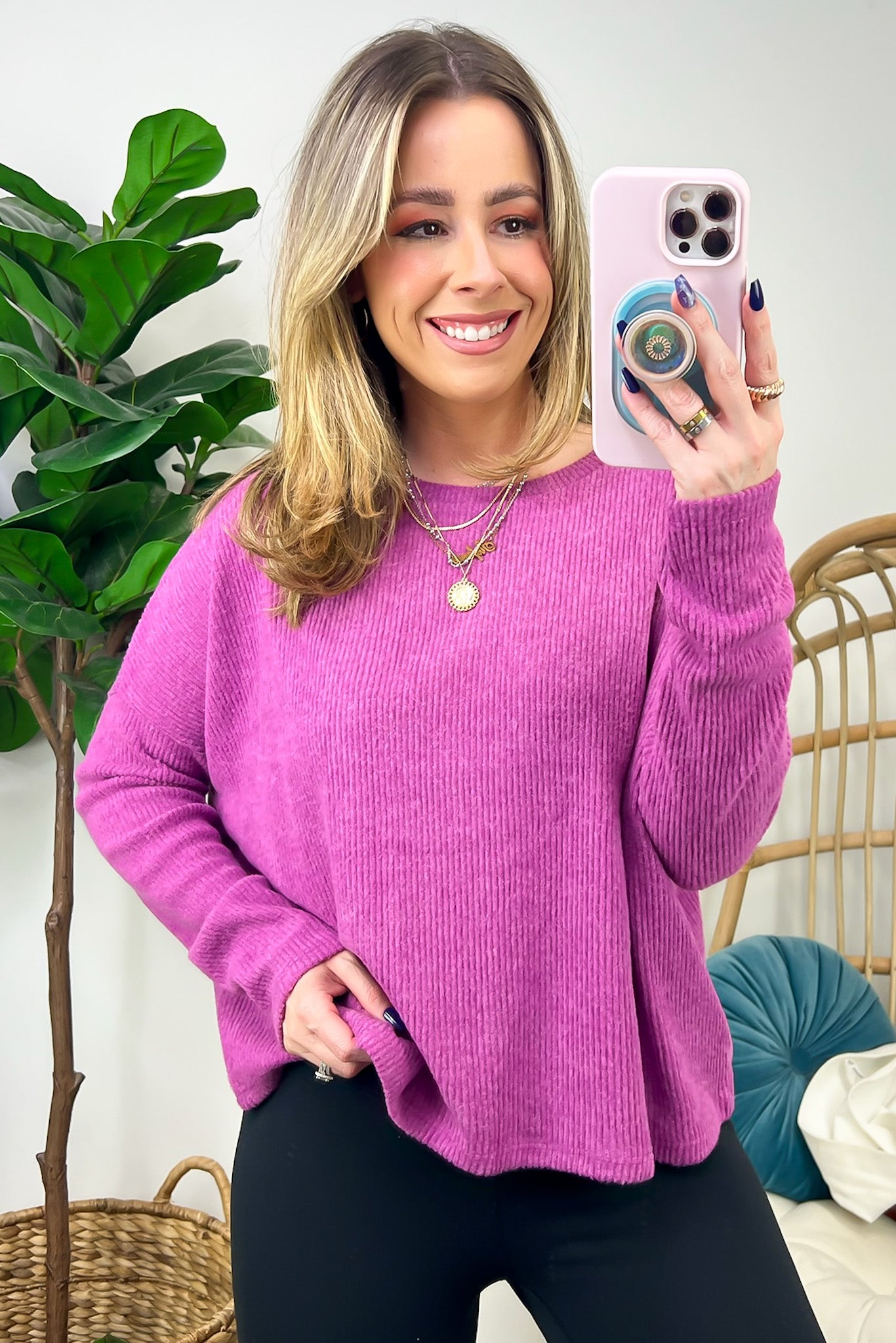  Cherilyn Ribbed Dolman Sleeve Top - BACK IN STOCK - Madison and Mallory