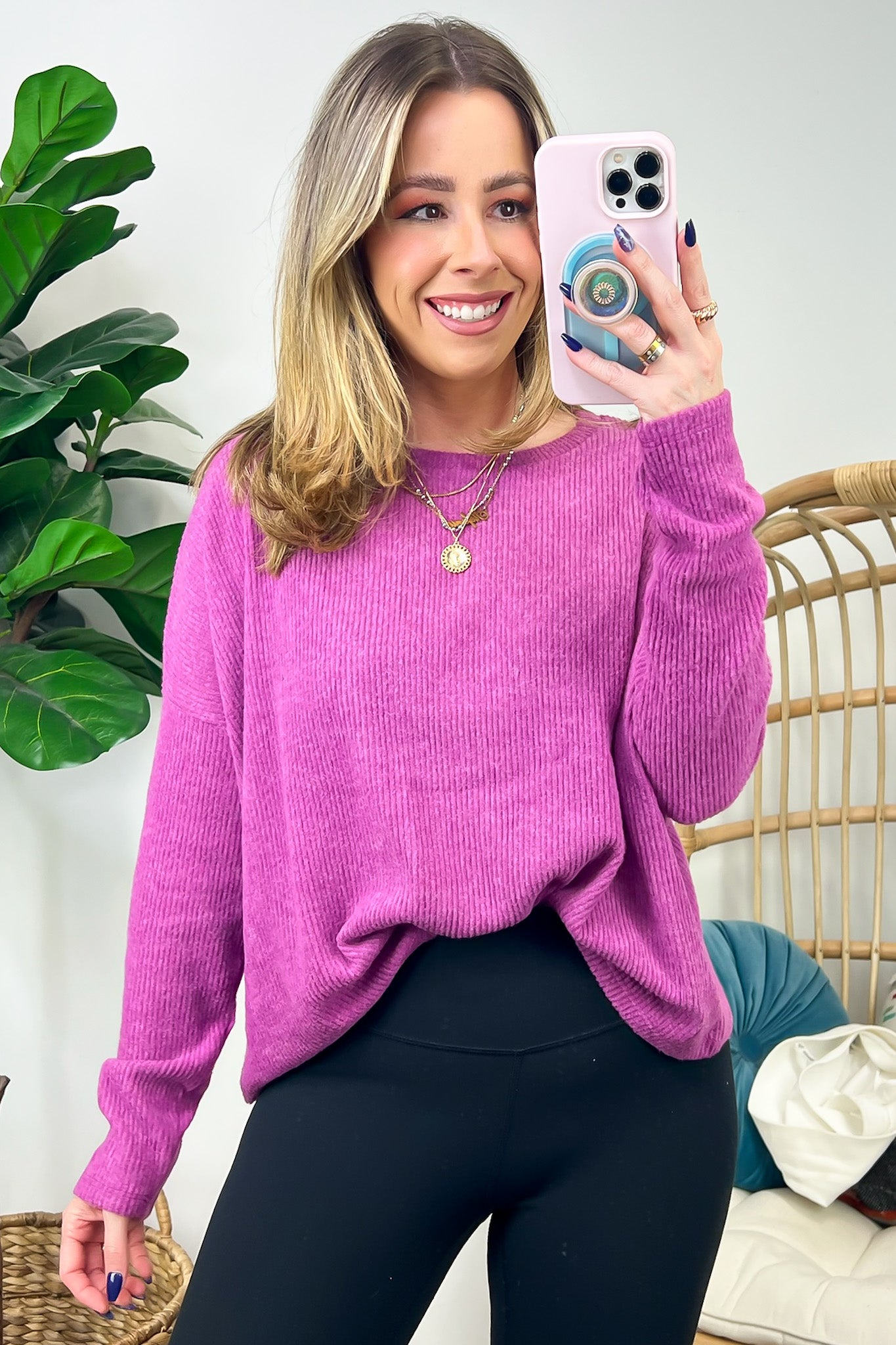  Cherilyn Ribbed Dolman Sleeve Top - BACK IN STOCK - Madison and Mallory