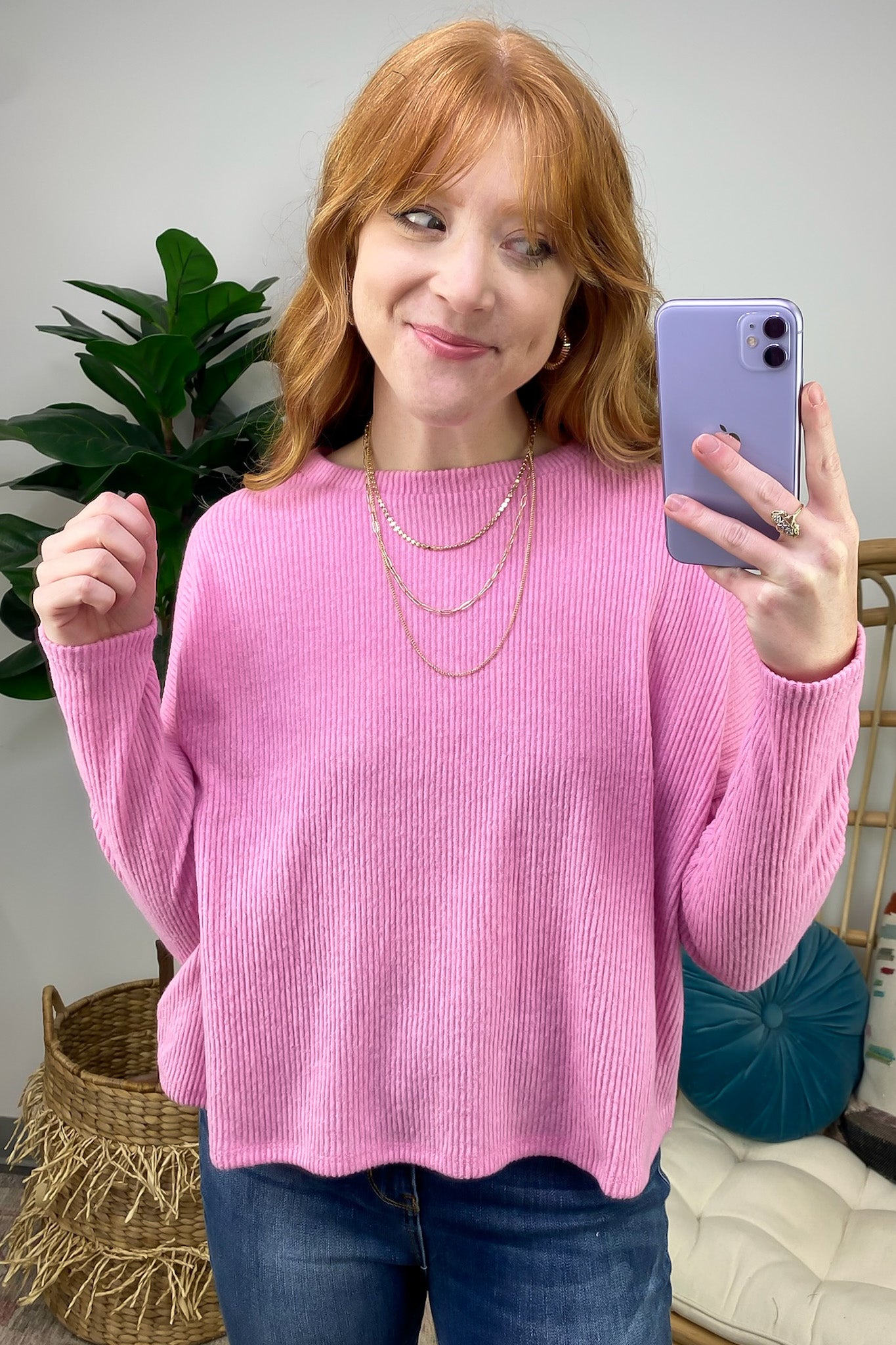  Cherilyn Ribbed Dolman Sleeve Top - BACK IN STOCK - Madison and Mallory