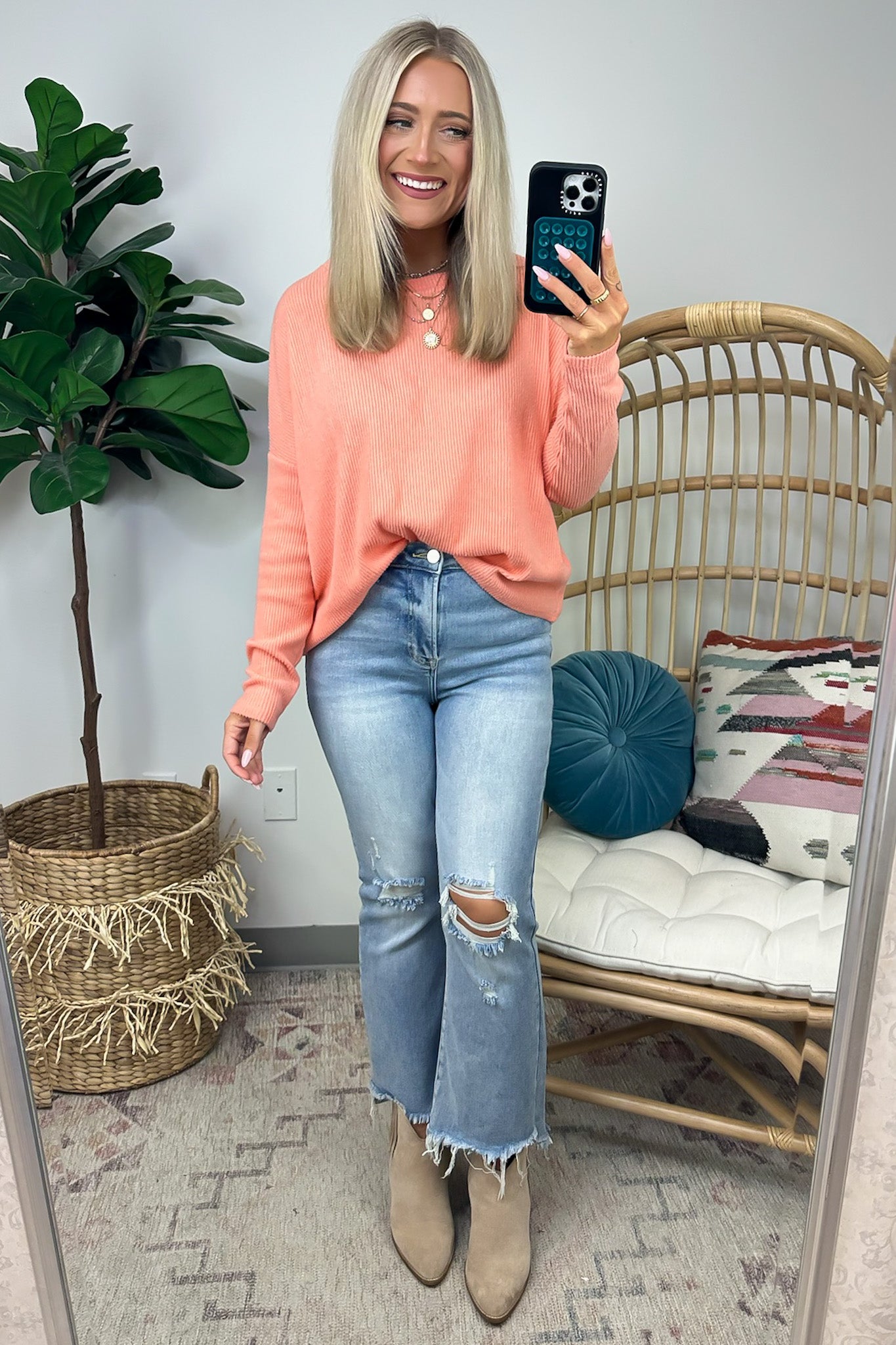  Cherilyn Ribbed Dolman Sleeve Top - BACK IN STOCK - Madison and Mallory