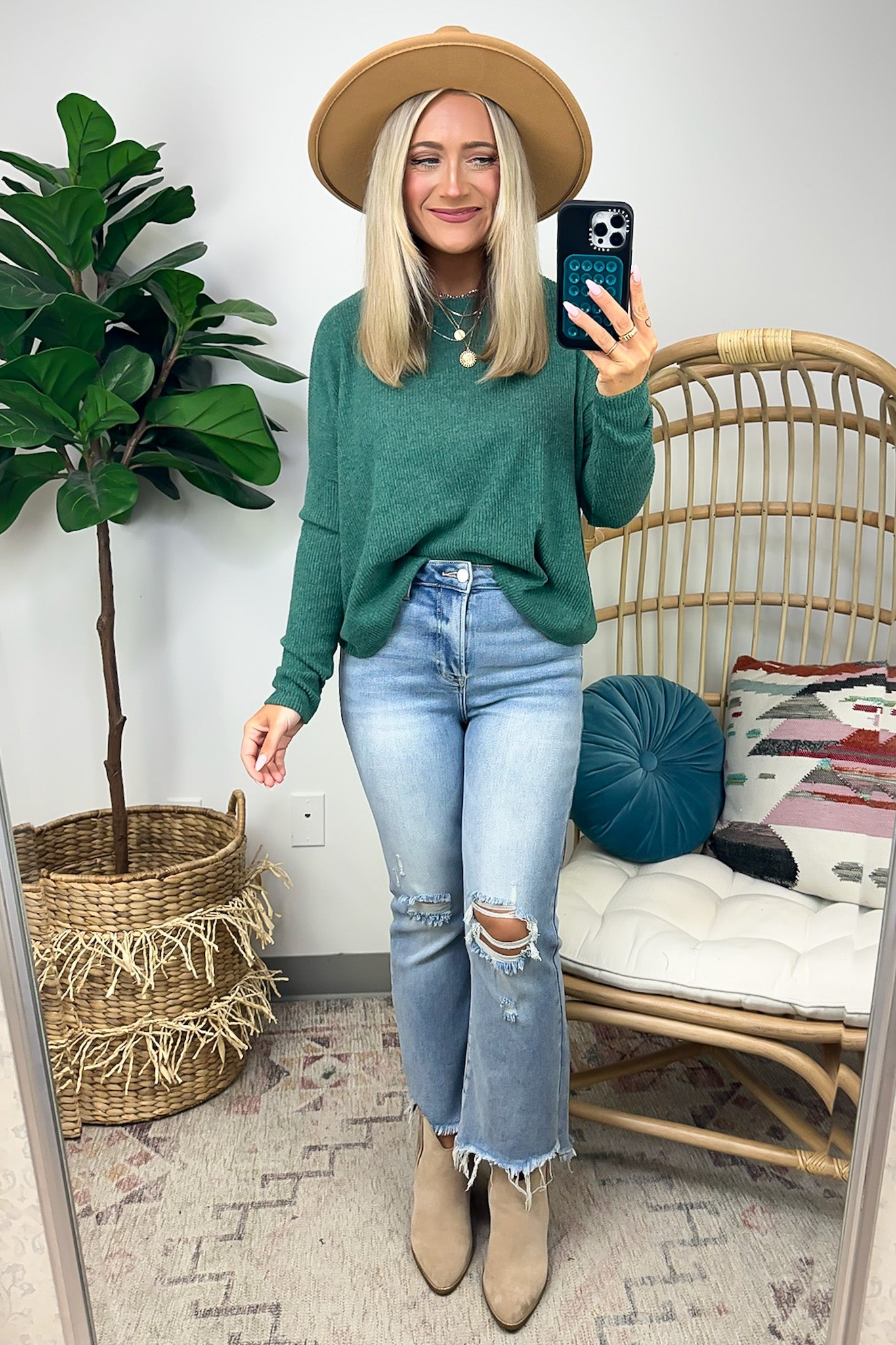 Cherilyn Ribbed Dolman Sleeve Top - BACK IN STOCK - Madison and Mallory
